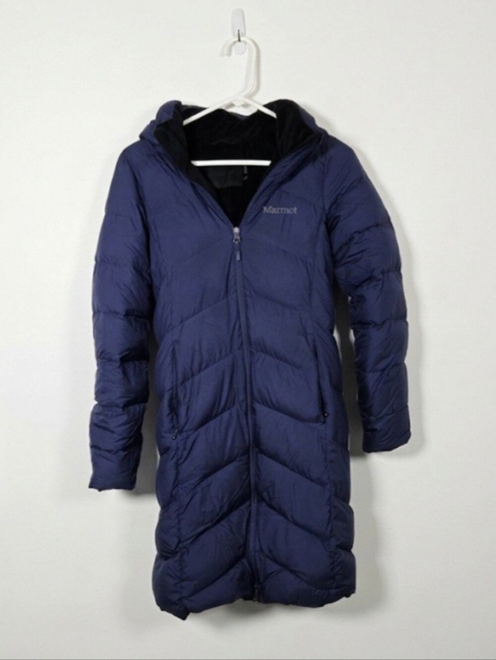 Marmot Montreal Dark Blue 700 Fill Puffer Parka Size X small Down Style 78090